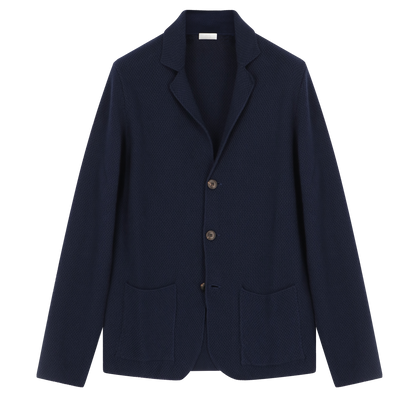 Navy blue knitted jacket MAURO OTTAVIANI