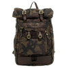 Leather and camo polyamide fabric "Londra" backpack CAMPOMAGGI