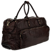 Dark brown leather "Tokio trolley" travelbag CAMPOMAGGI