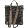 Leather and camouflage denim fabric "Laterite" backpack CAMPOMAGGI