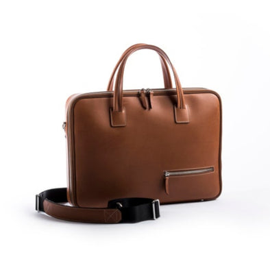 One day bag LUNDI Alessandro cognac leather.