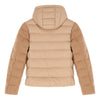 Camel Bi-materials hooded Bomber PESERICO