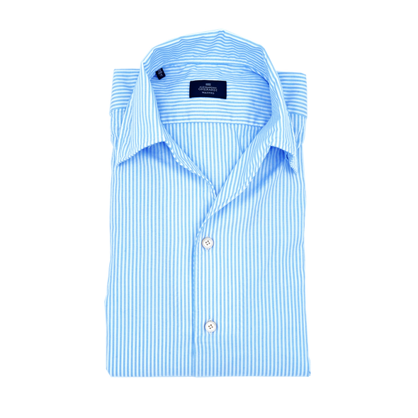 White & light blue casual shirt ALASSANDRO GHERARDI