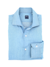 Light blue denim "cotton voile" casual shirt FEDELI