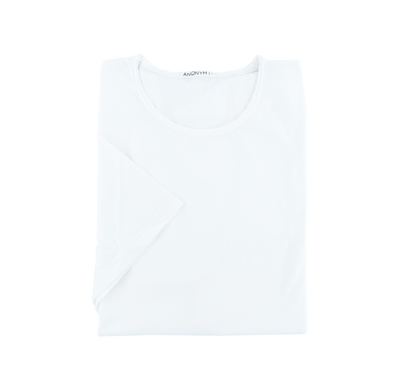 White casual t-shirt ANONYM