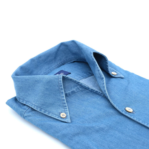 Washed denim casual shirt  ALESSANDRO GHERARDI