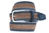 Elastic navy blue and brown VENETA CINTURE belt
