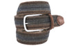 Elastic brown and grey VENETA CINTURE belt