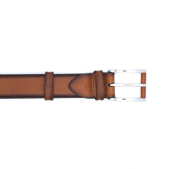 Cognac leather classic belt