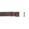 Dark brown leather classic belt