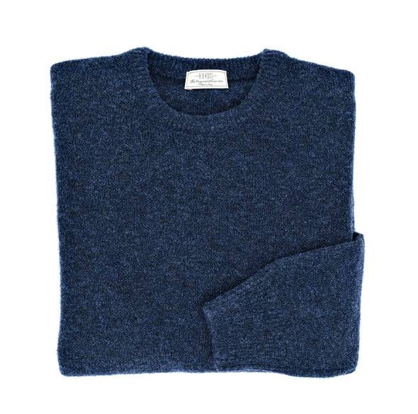 Mottled blue round neck sweater AB KOST