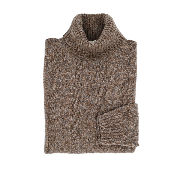 Mottled brown turtle neck sweater AB KOST