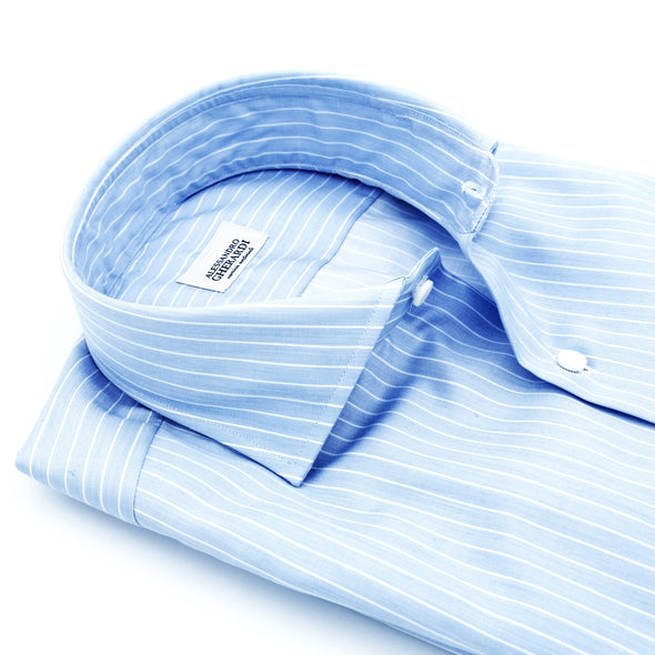 Sky blue with white stripes classic shirt ALESSANDRO GHERARDI