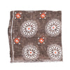 Brown background colour with light grey and rust patterns scarf ROSI