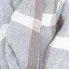 Light grey background colour with off white and brown large squares scarf ROSI