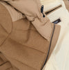 Camel Bi-materials hooded Bomber PESERICO