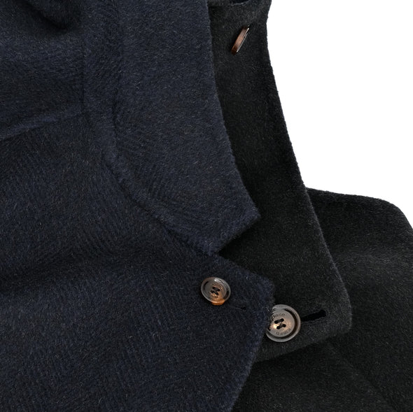 Anthracite and dark blue reversible coat KIRED