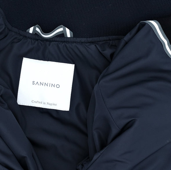 Dark Blue Suede Bomber SANNINO