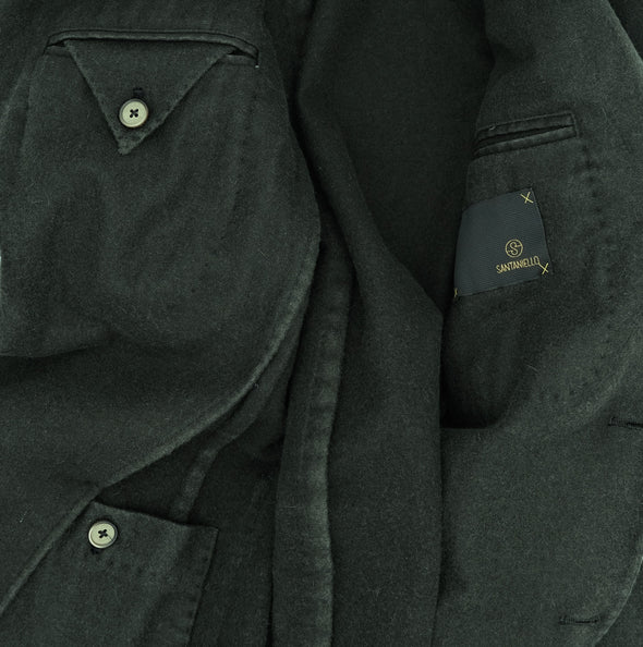 Dark "washed" green sport jacket SANTANIELLO