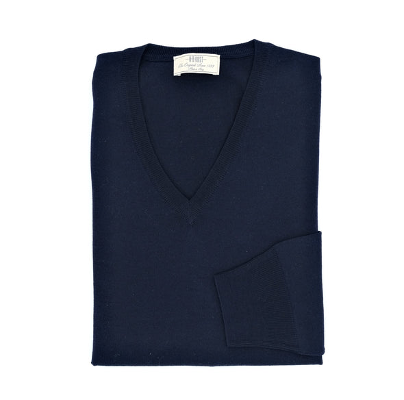 Navy blue V-neck sweater AB KOST