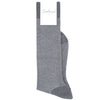 Bird's eye mid grey and light grey mid-calf socks