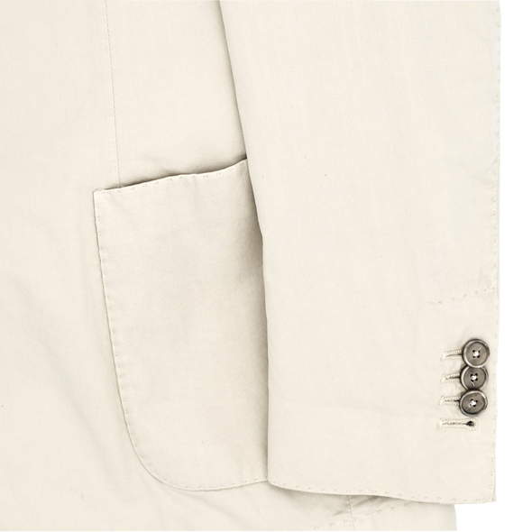 Off white cotton casual suit SANTANIELLO