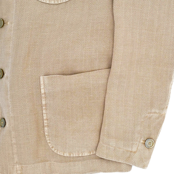 Beige "herringbones" sport jacket SANTANIELLO