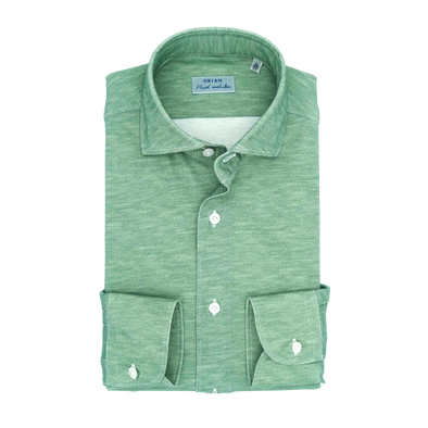 Light green "Fluid Evolution" casual shirt ORIAN