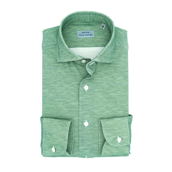 Light green "Fluid Evolution" casual shirt ORIAN