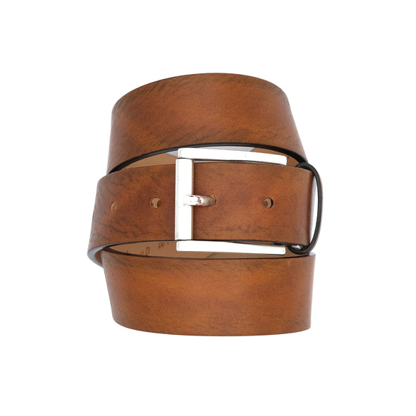 Cognac leather JACOB COHEN belt