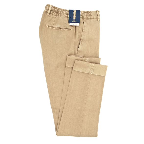 Beige linen sport trouser SANTANIELLO