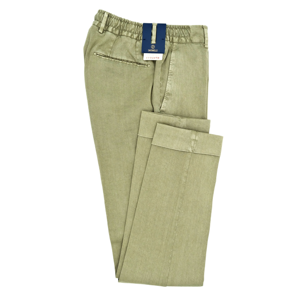 Lime linen sport trouser SANTANIELLO