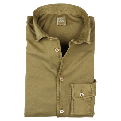 Khaki polo casual shirt FEDELI