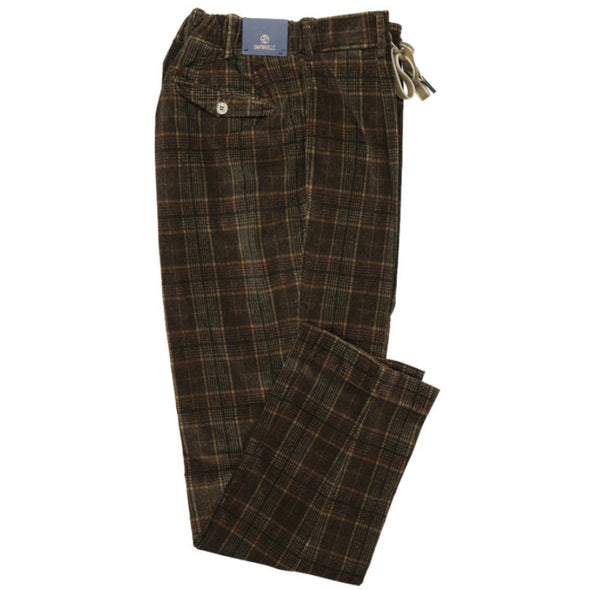 Prince of wales brown, khaki and rust chino SANTANIELLO