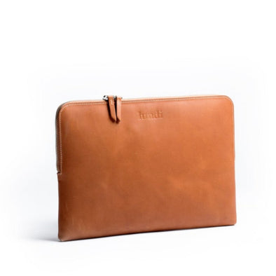 Laptop sleeve LUNDI Sandro Cognac leather