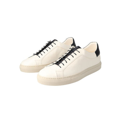 White and dark blue leather sneakers STURLINI