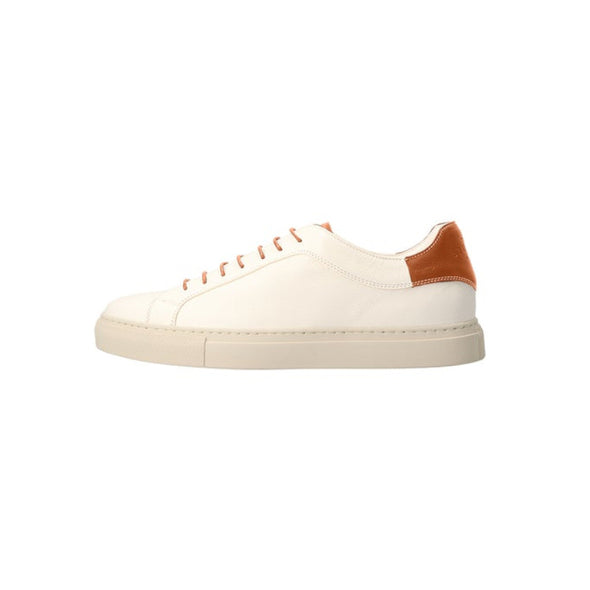 White and cognac leather sneakers STURLINI