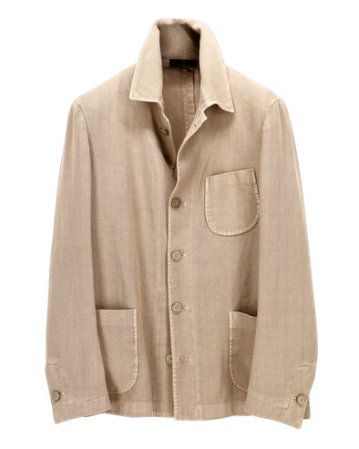 Beige "herringbones" sport jacket SANTANIELLO