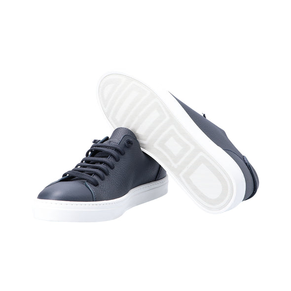 Dark blue leather sneakers FABIANO RICCI