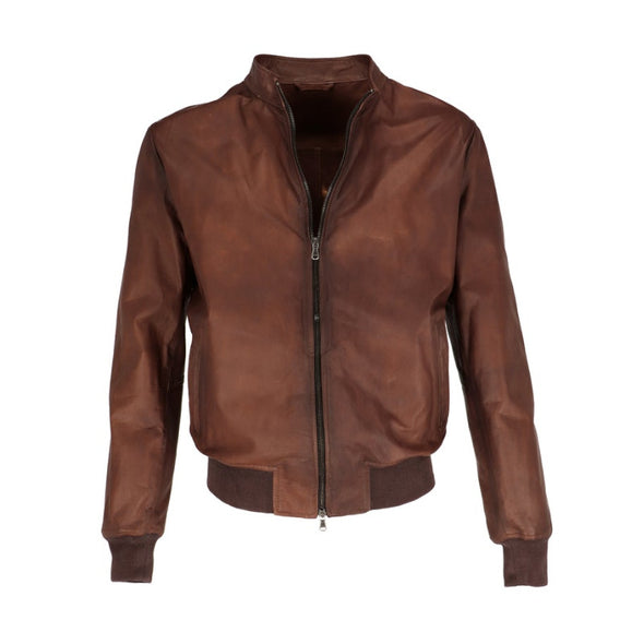 Vintage brown Leather Jacket FRADI