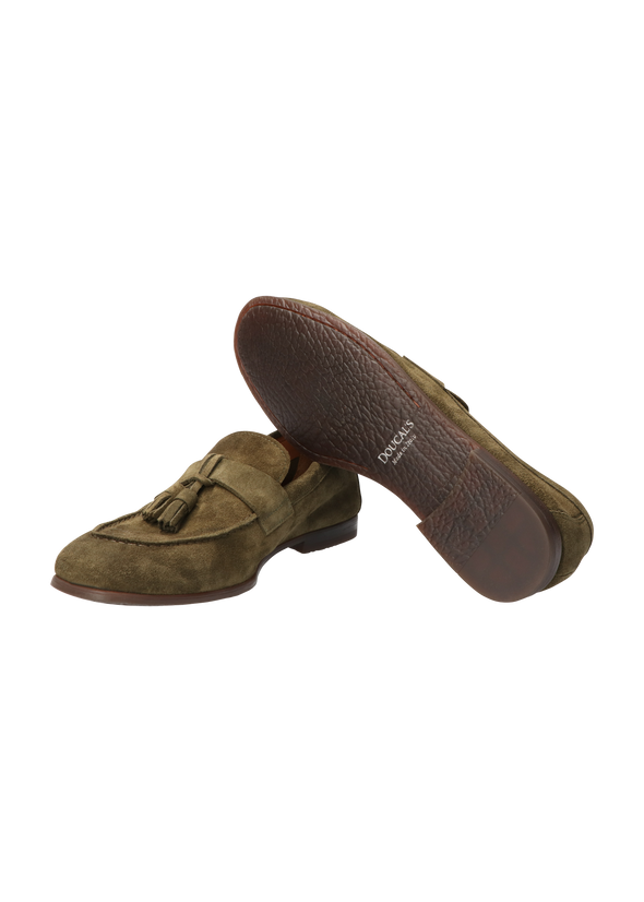 Khaki suede loafers DOUCAL'S