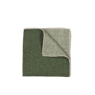 Green colour with light grey edge pocket square ROSI