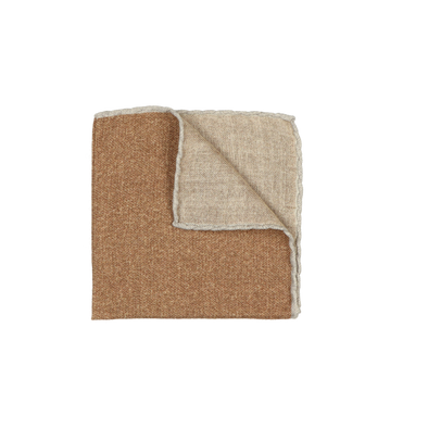 Camel colour with light grey edge pocket square ROSI