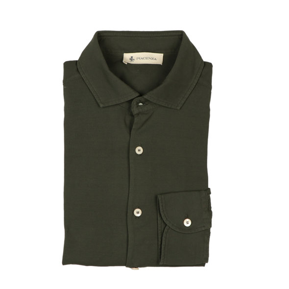 Military green polo casual shirt PIACENZA