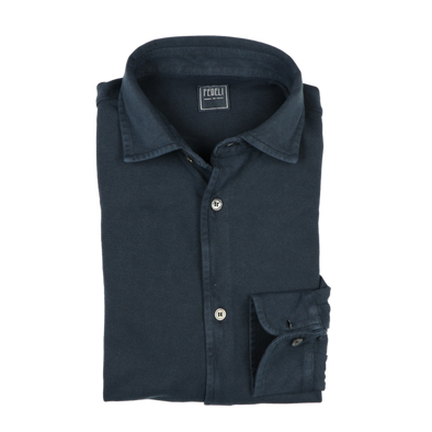 Navy blue polo casual shirt FEDELI