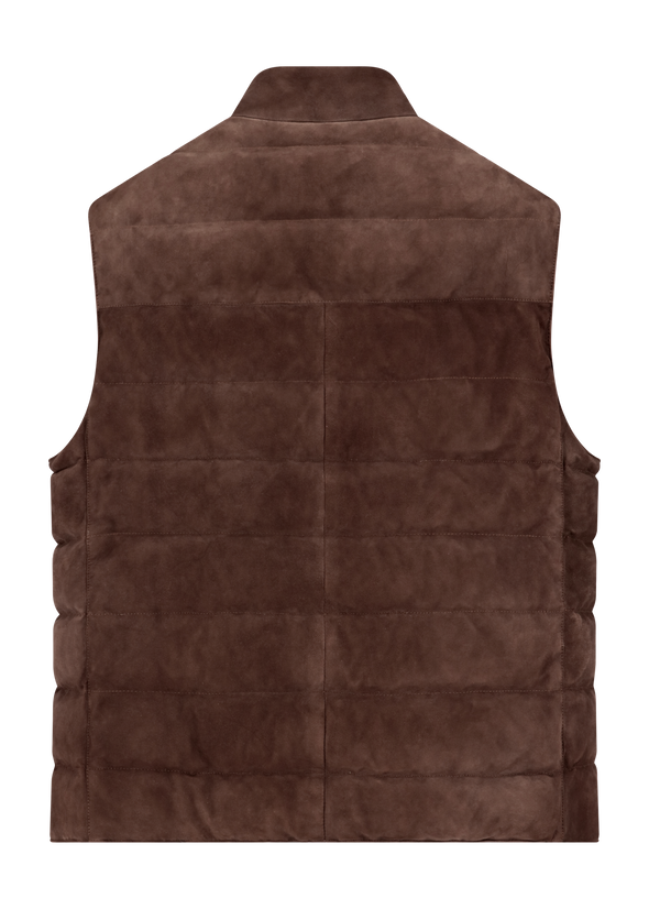 Brown suede Bodywarmer FRADI