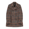 Double-breasted coat in black, beige and rust Prince of wales LENOCI